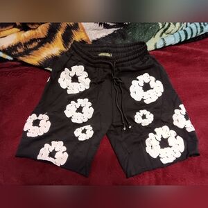 Denim Tears The Cotton Wreath Shorts Black